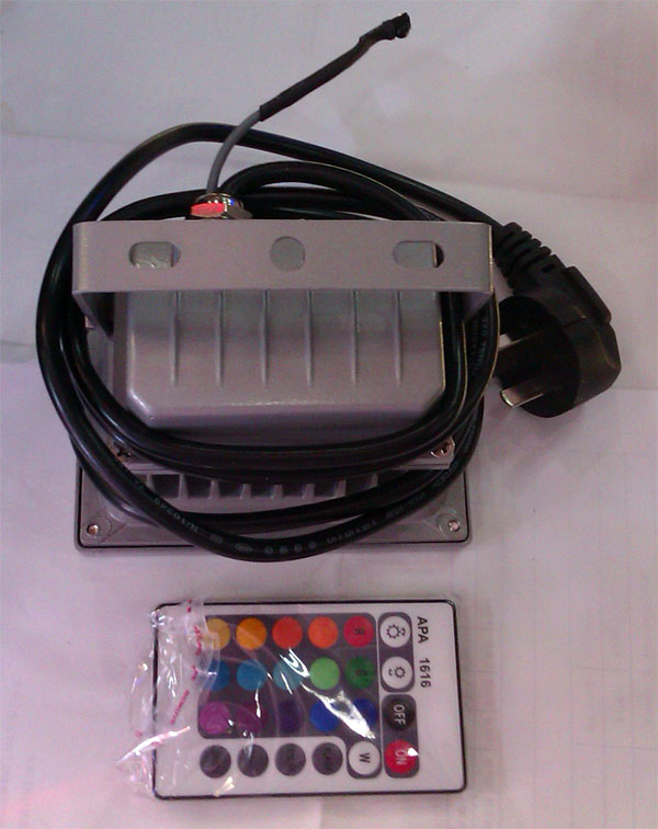 10W_high_power_RGB_color_remote_waterproof_outdoor_LED_flood_light