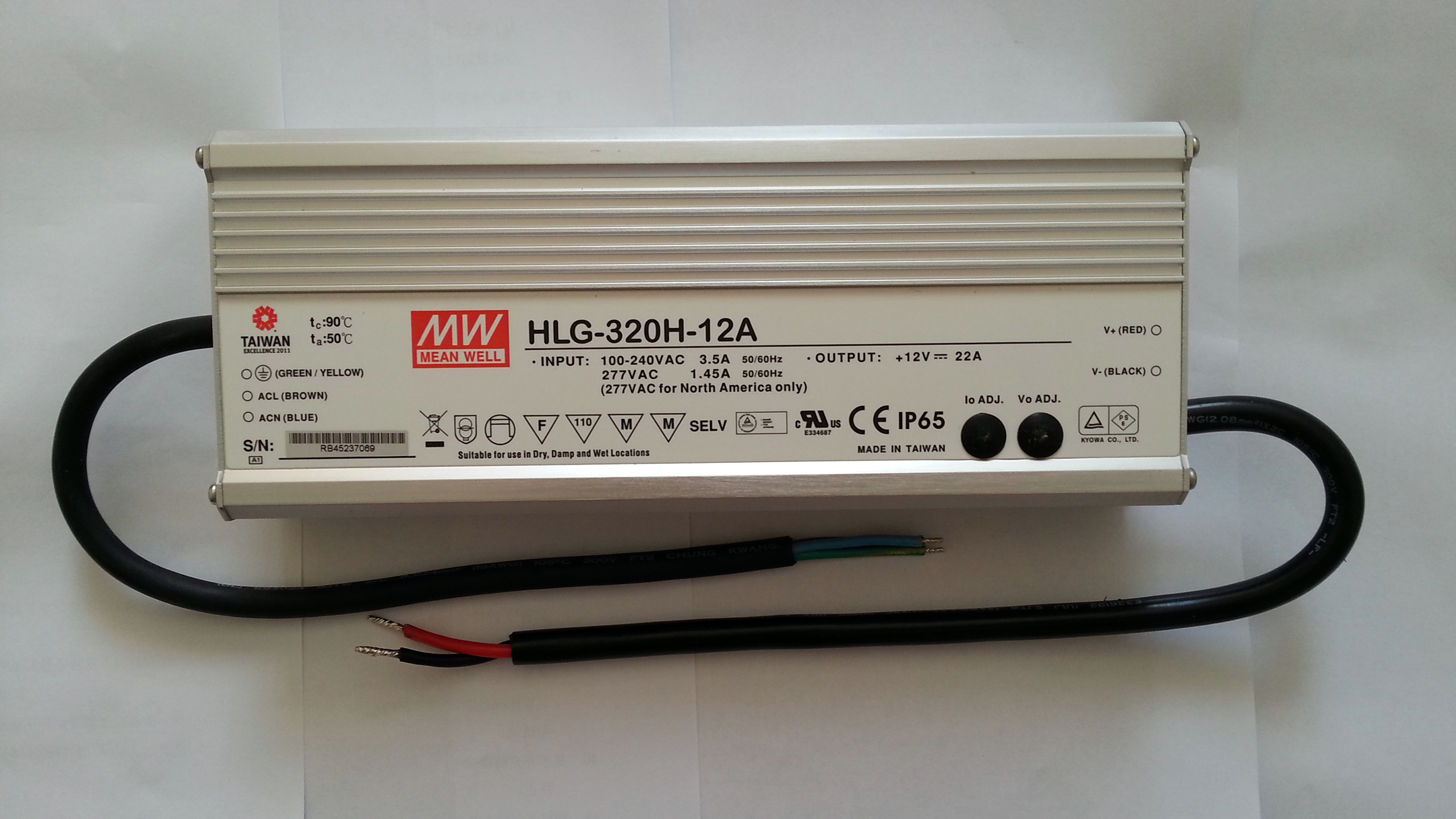 MeanWell HLG-320H-36A 320W 36V 8,9A LED Netzteil IP65